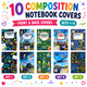 Composition Notebook Covers Bundle 9